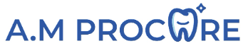 A.M PROCARE — dental logo with smiling molar icon